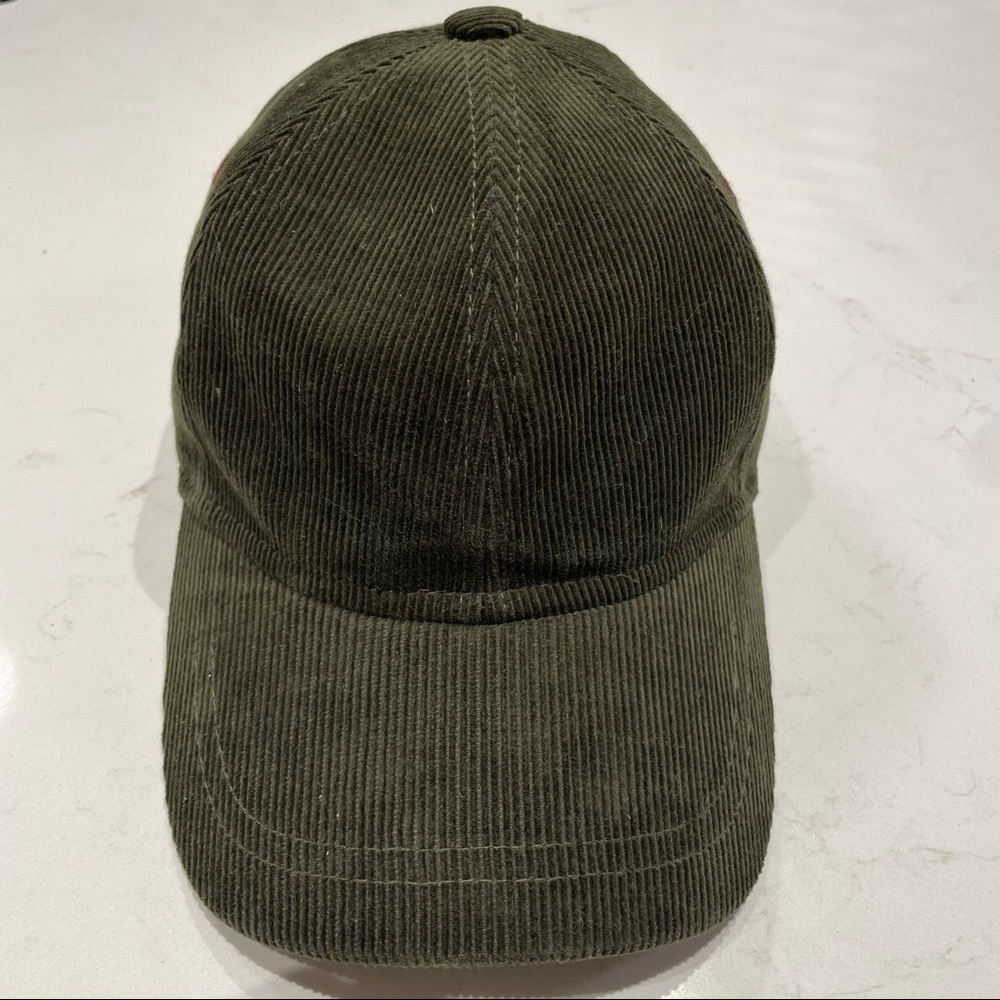 NWOT - Ted Baker Olive Green Corduroy Adjustable Baseball Hat size 57 cm
